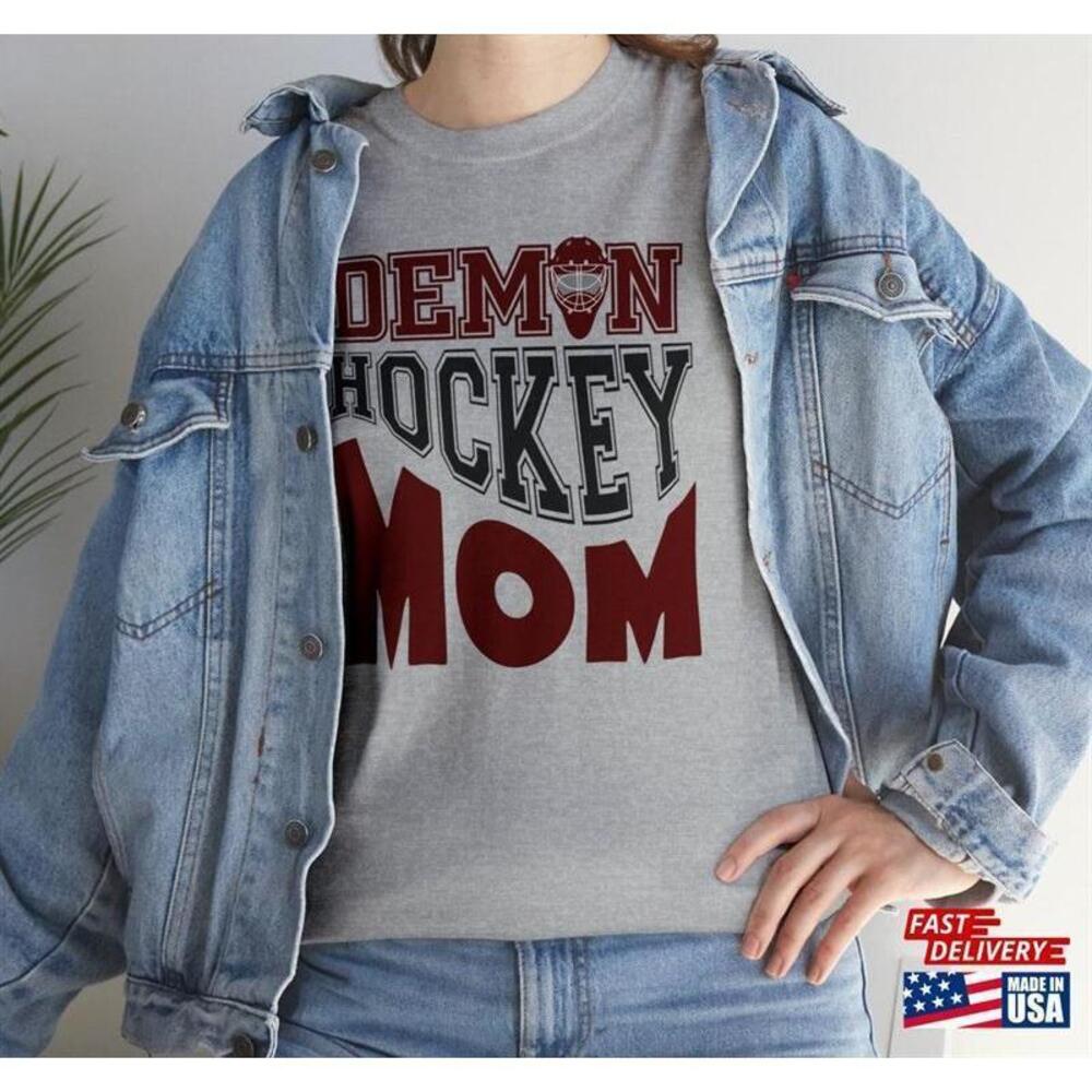 Demon Hockey Mom Unisex Tee Goalie Tshirt Fanwear